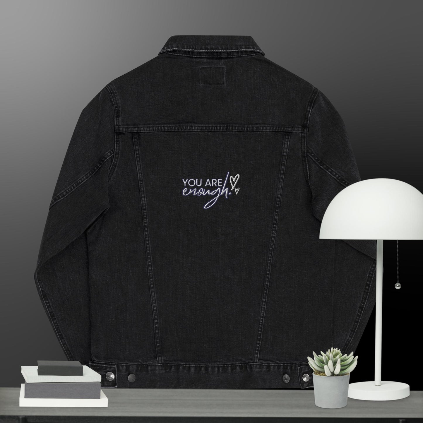 You Are Enough Denim Unisex Denim Jacket