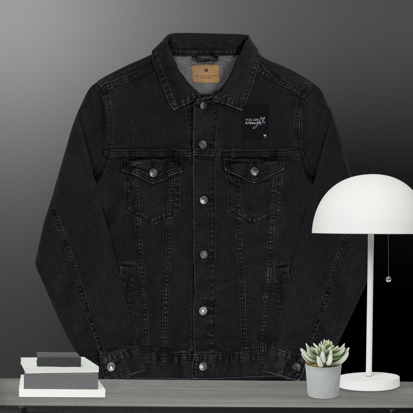 You Are Enough Denim Unisex Denim Jacket