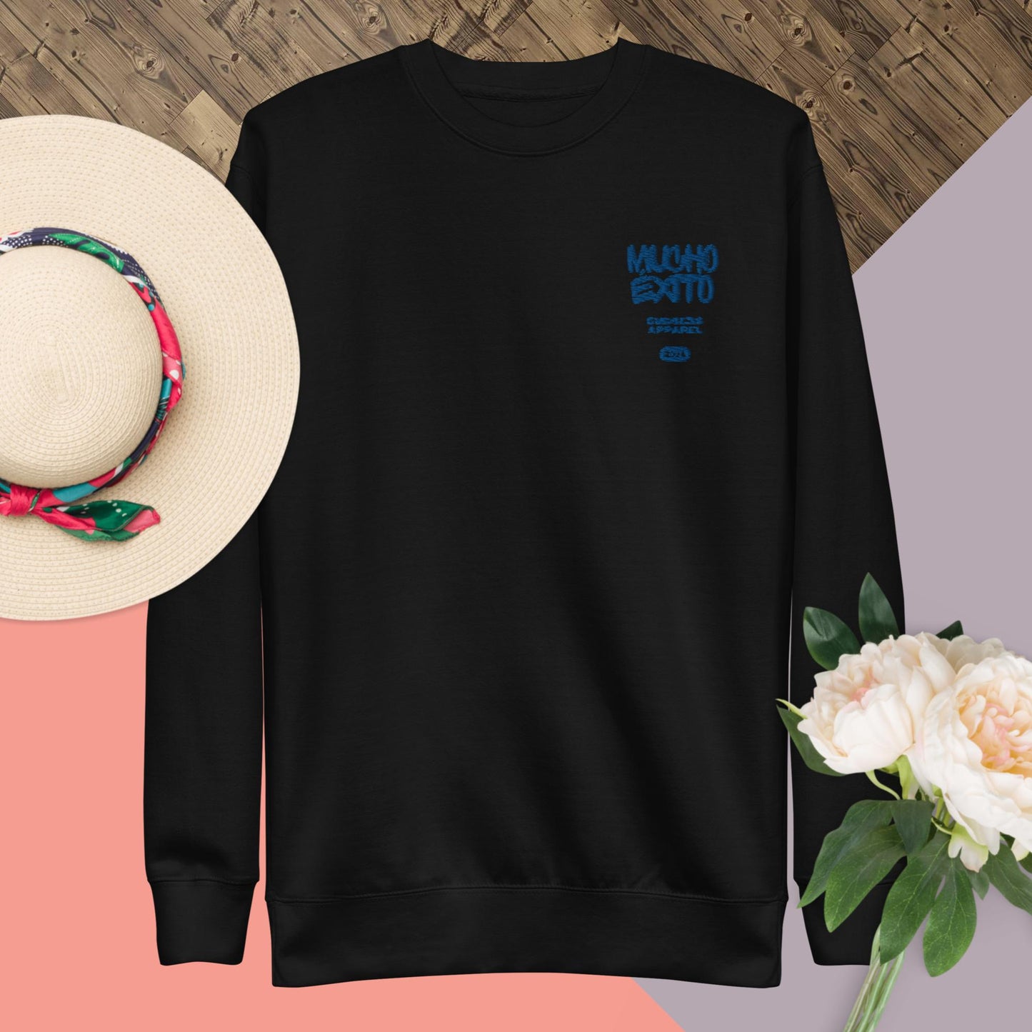 MÉxito Blu Embroidery Unisex Premium Sweatshirt